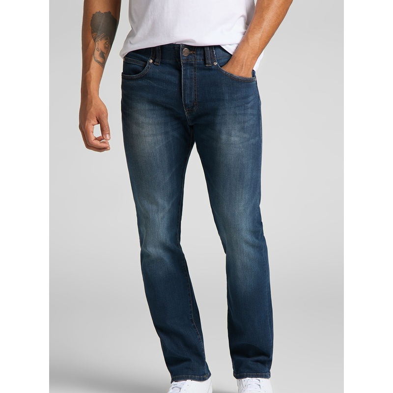 Lee Mid Blue Denim Straight Fit Extreme Motion MVP Jeans
