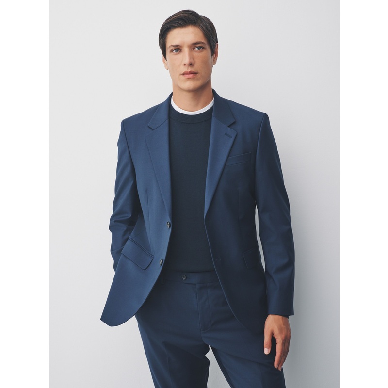 Navy Slim Fit Wool Blend Motionflex Suit Jacket