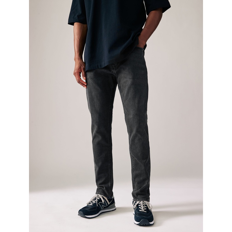Black Washed Skinny Fit Comfort Stretch Jeans