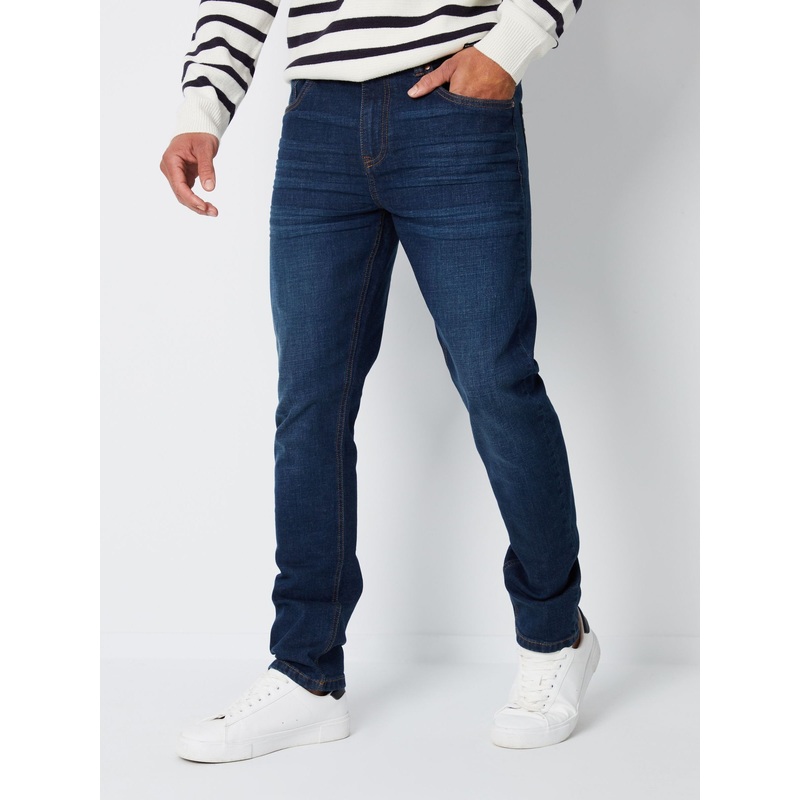 Threadbare Navy Blue Slim Fit Jeans With Stretch