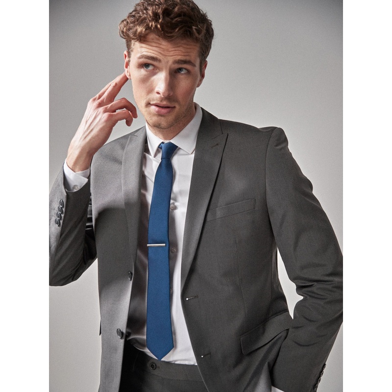 Charcoal Grey Tailored Fit Two Button Suit Jacket
