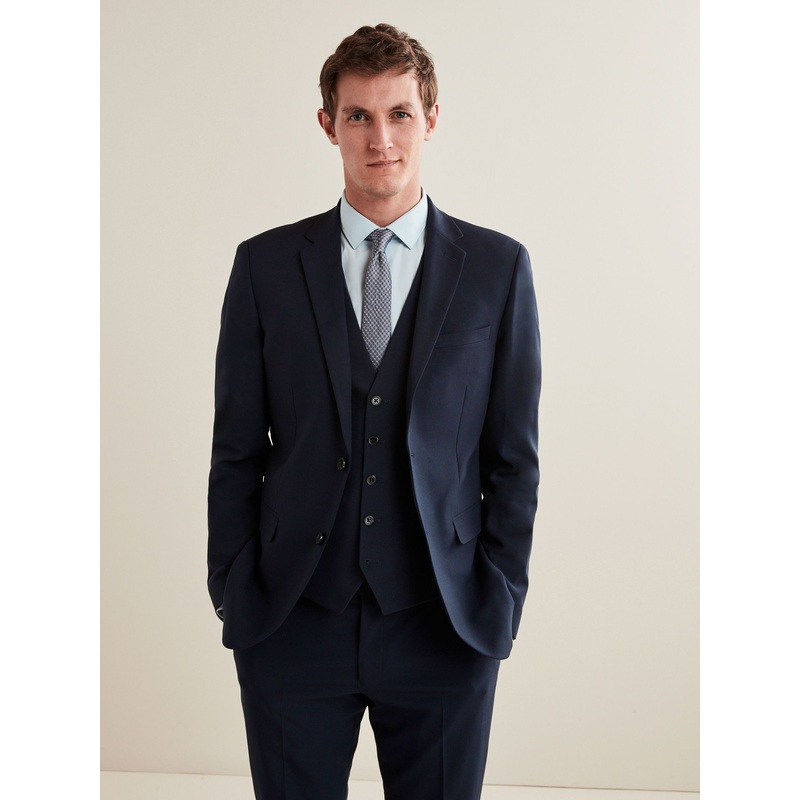 Navy Blue Slim Fit Essential Suit Jacket