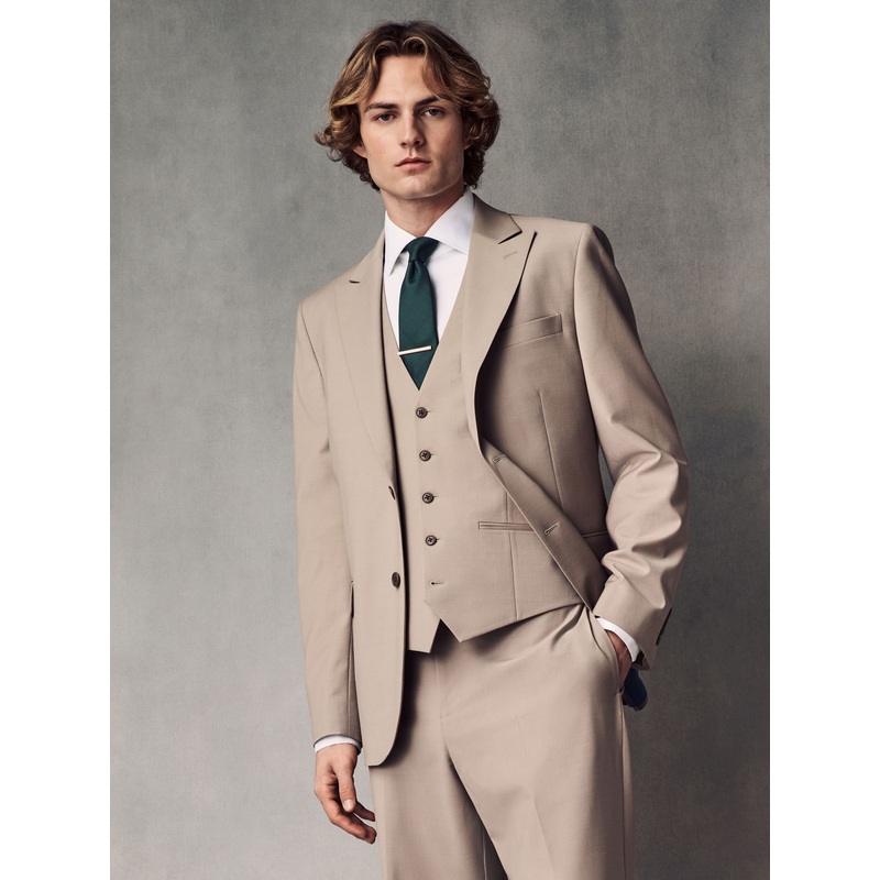 Stone Slim Fit Wool Blend Motionflex Suit Jacket