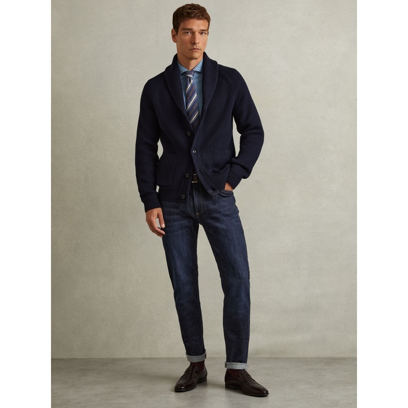 Reiss Indigo Blue Wash Picton Cotton-Stretch Slim-Fit Jeans