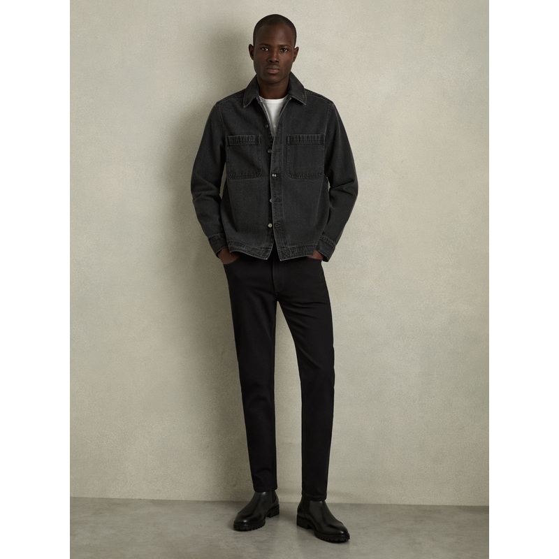 Reiss Stay Black Picton Cotton-Stretch Slim-Fit Jeans