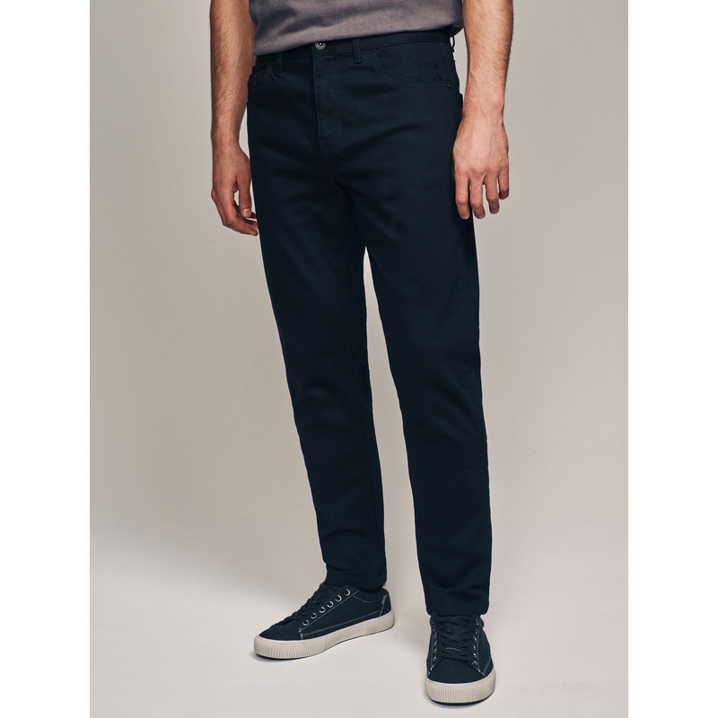 Black Solid Regular Tapered Fit Classic Stretch Jeans