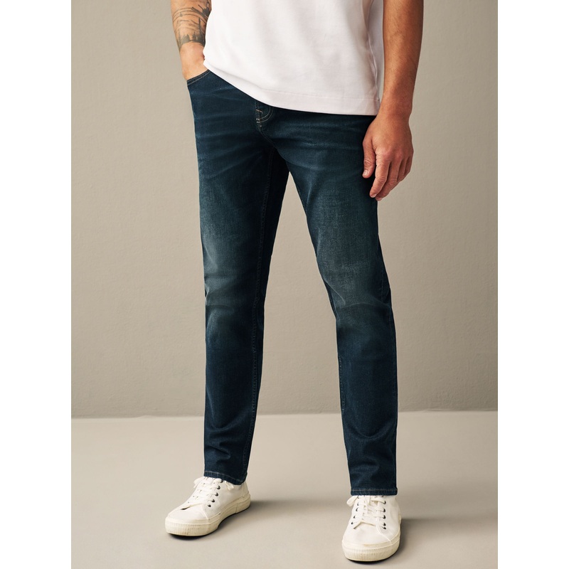 Blue Deep Slim Fit Authentic Stretch Denim Jeans