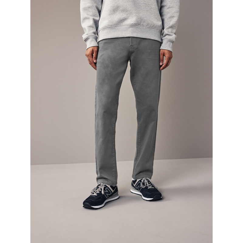 Grey Charcoal Slim Fit Comfort Stretch Jeans