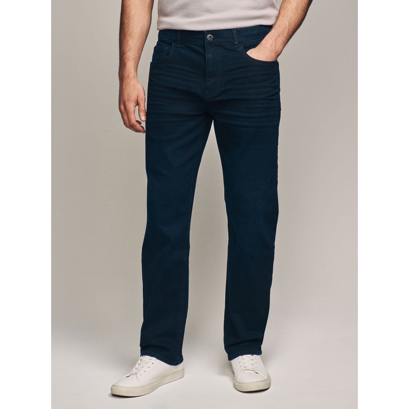 Ink Blue Straight Fit Straight Fit Essential Stretch Jeans