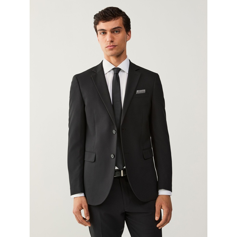 Black Slim Fit Essential Suit Jacket