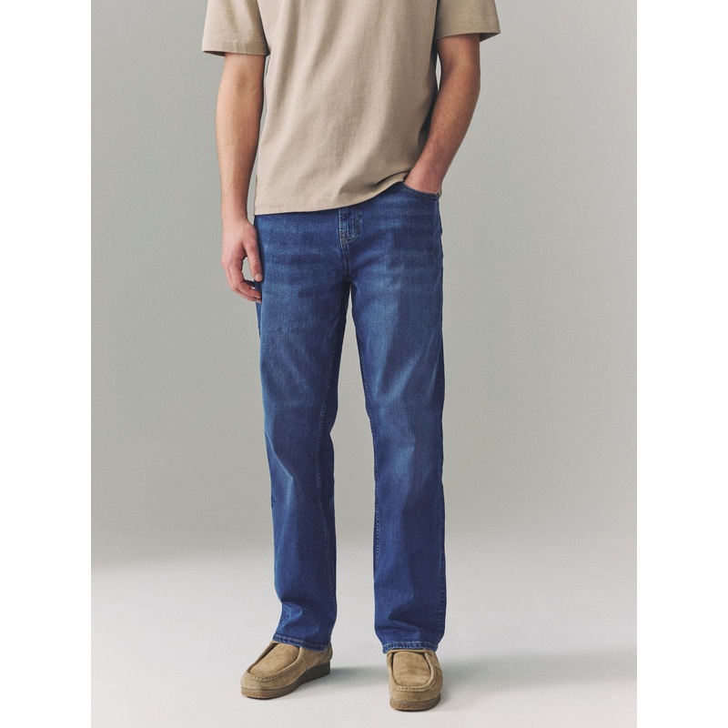 Blue Authentic Single Straight Fit Classic Stretch Jeans