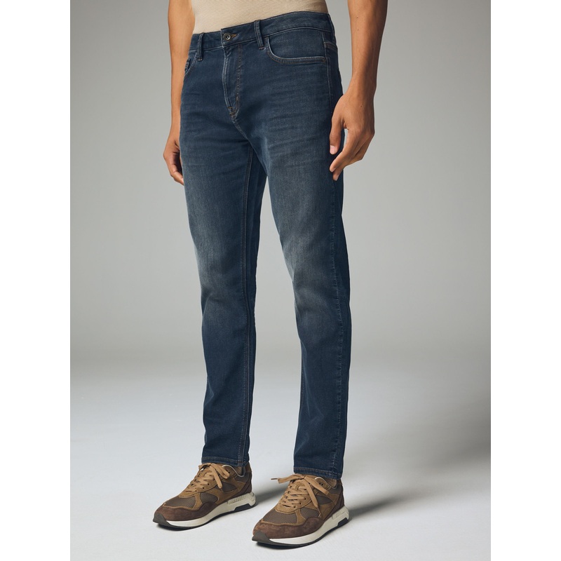 Blue Grey Vintage Slim Fit Comfort Stretch Jeans