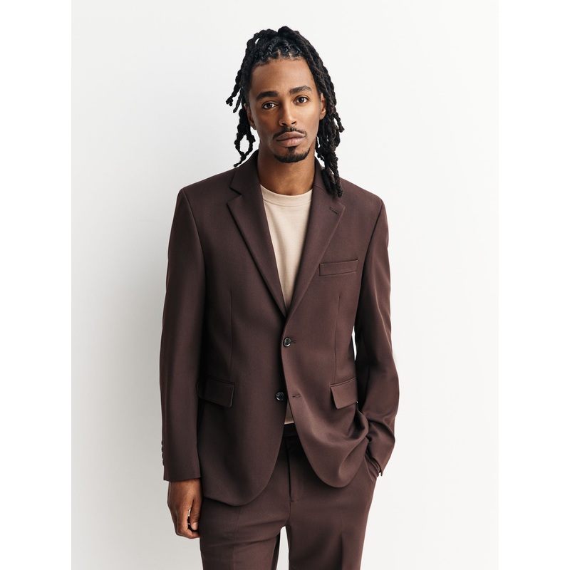 Brown Tailored Fit Motionflex Stretch Suit Jacket