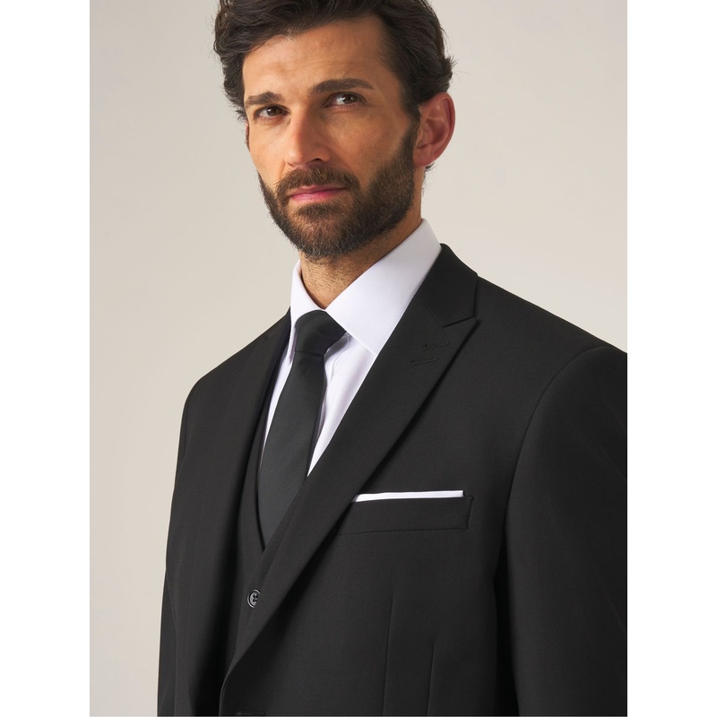 Skopes Black Tailored Fit Madrid Suit: Jacket