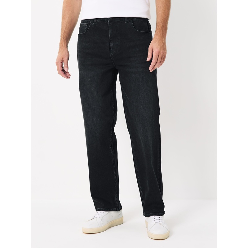 Washed Black Classic Stretch Relaxed Fit Jeans