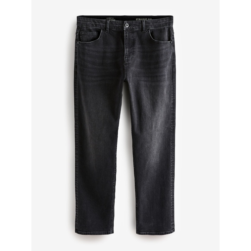 Black Single Straight Fit Classic Stretch Jeans