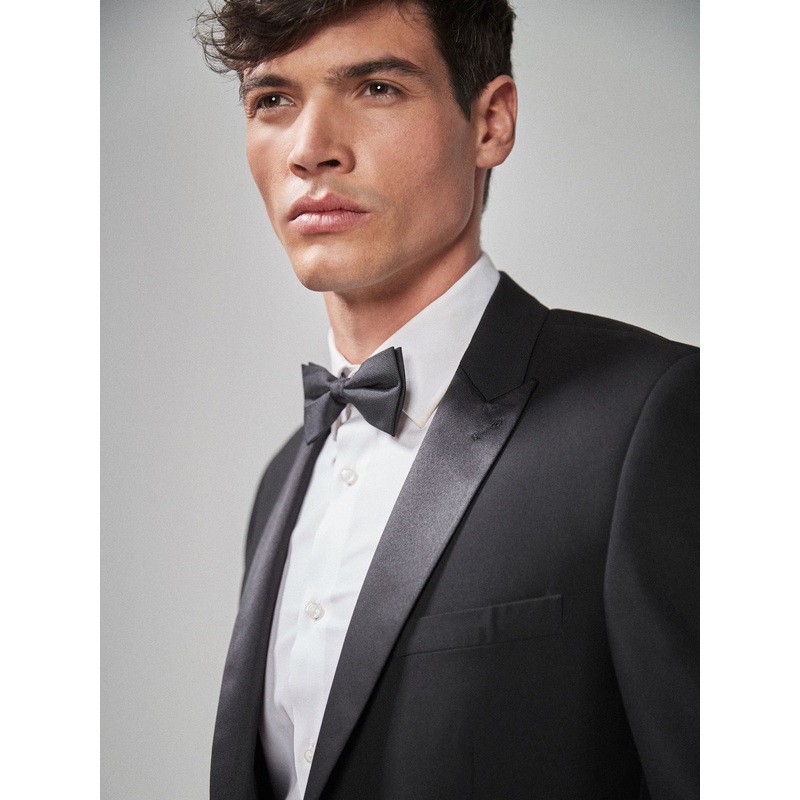Black Slim Fit Tuxedo Suit Jacket