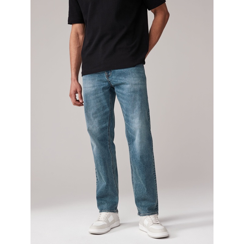 Blue Light Vintage Single Straight Fit Classic Stretch Jeans