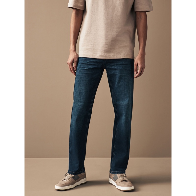 Blue Mid Indigo Straight Fit Motionflex Jeans