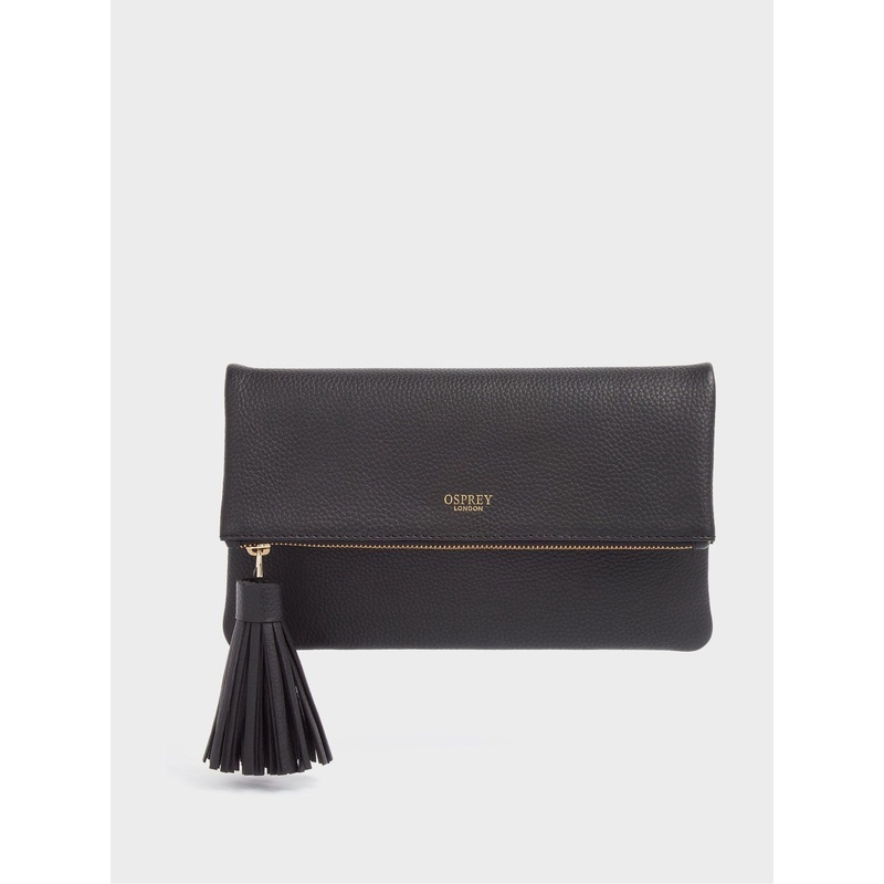 OSPREY LONDON Bexley Grainy Hide Leather Clutch Bag