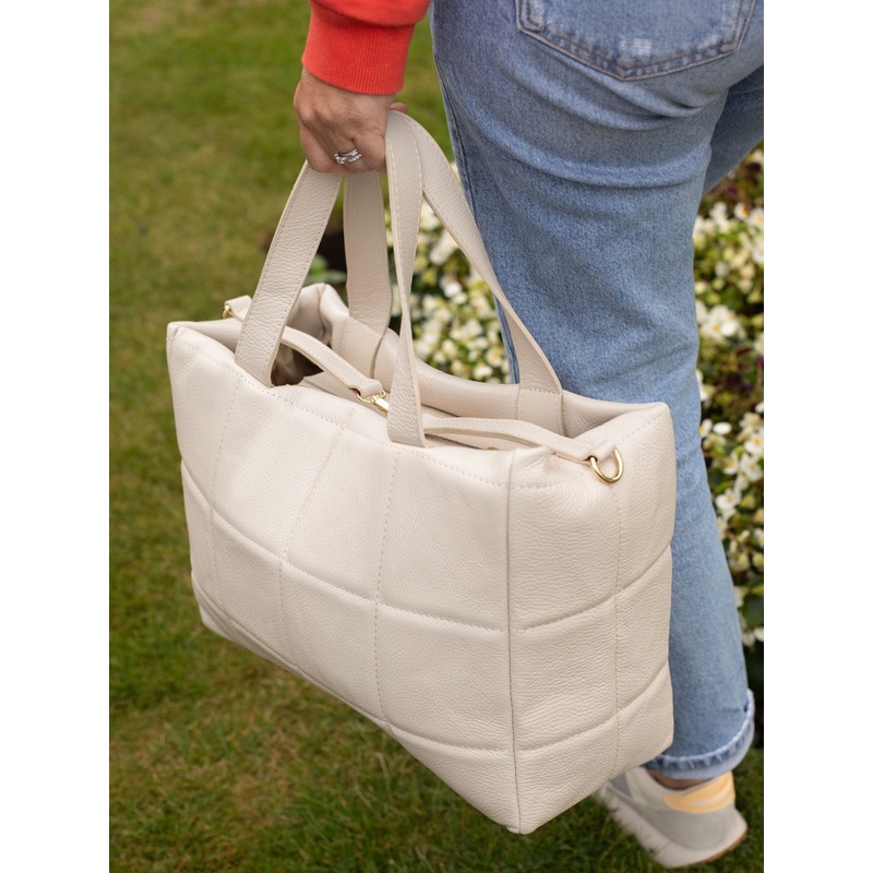 LRM Goods Personalised Leather Lola Tote Bag