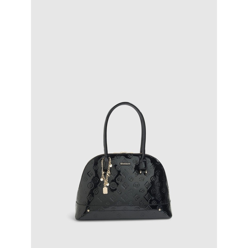 River Island Black Large Embossed Tote Bag