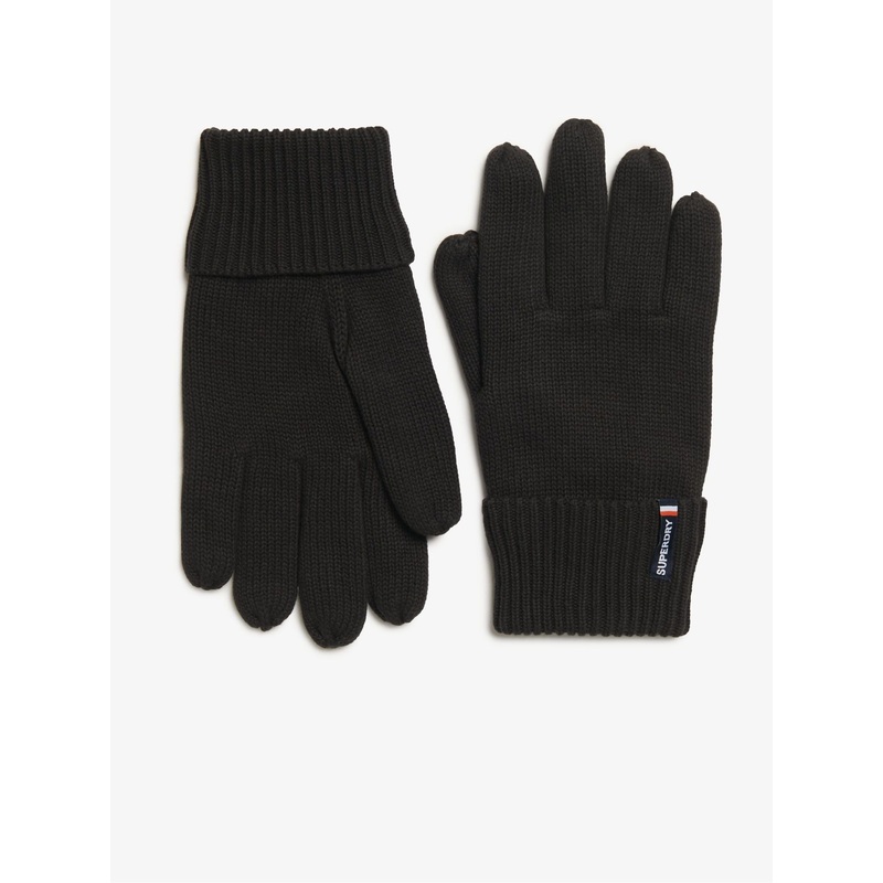 Superdry Black Essential Logo Knitted Gloves