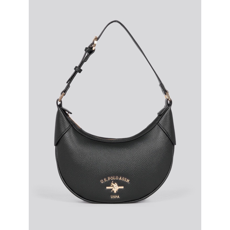 U.S. Polo Assn. Black Womens Stanford Small Hobo Bag