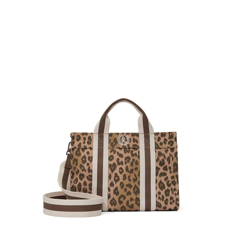 Victoria’s Secret PINK Brown Leopard Print Mini Cross-Body Tote Bag