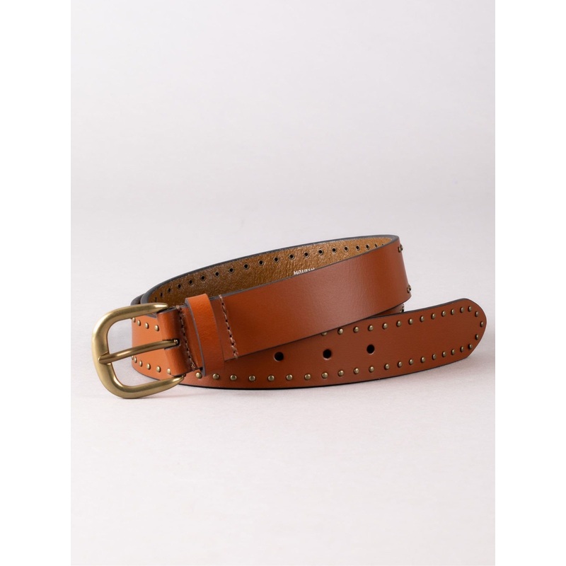 Lakeland Leather Brown Sandale Studded Belt