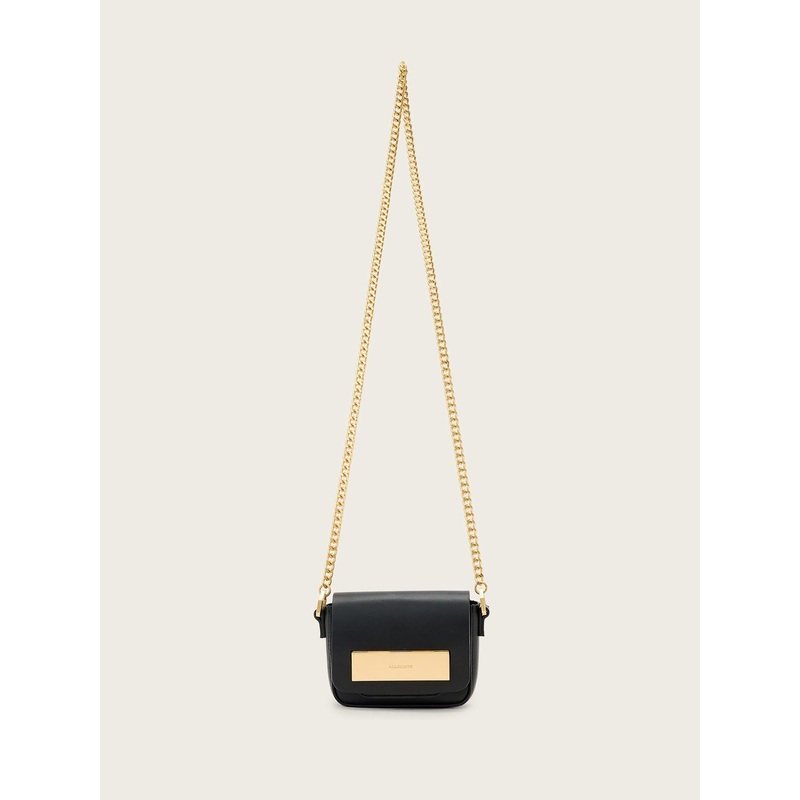 AllSaints Black Etta Chain Cross-Body Bag