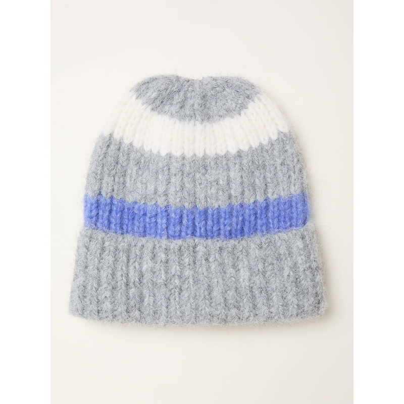 FatFace Grey Stripe Beanie