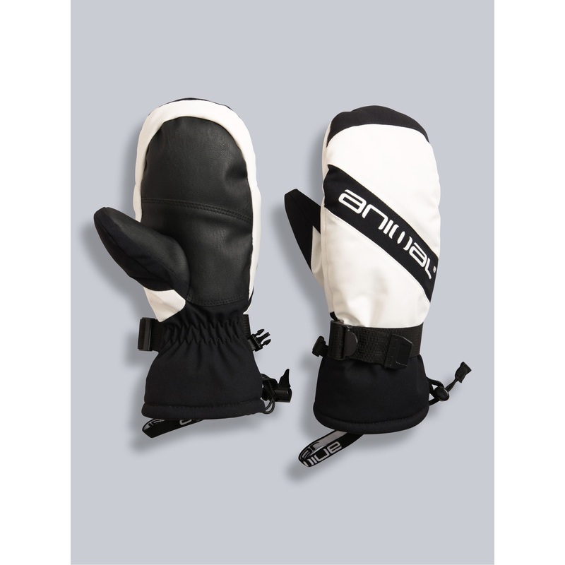 Animal Black Womens Track Waterproof Snow Mittens