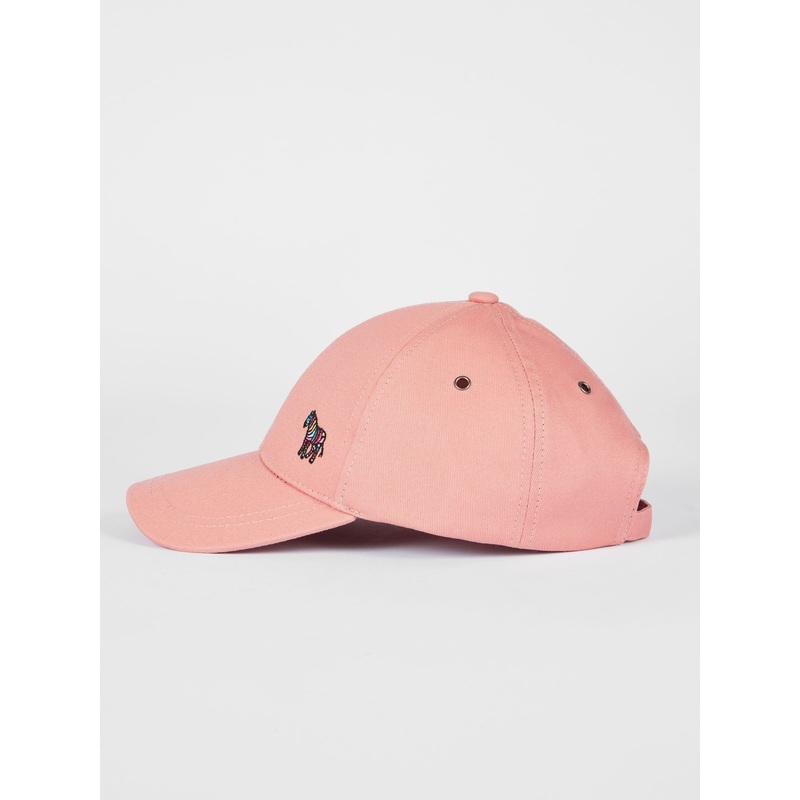PS Paul Smith Pink Zebra Print 100% Cotton Logo Cap