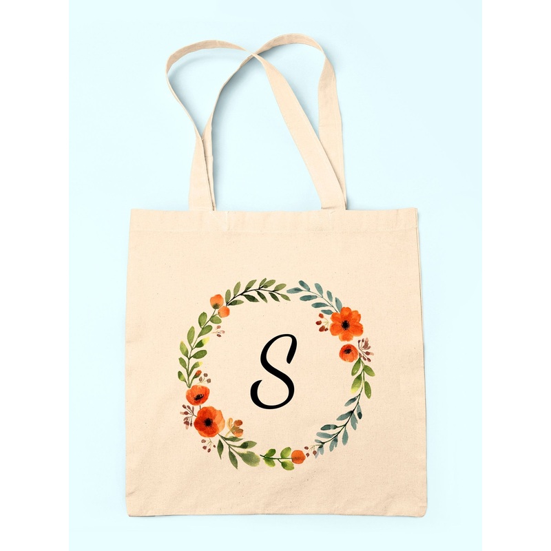 Treat Republic Personalised Autumn Wreath 100% Linen Tote Bag