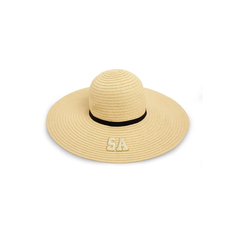Alphabet Cream Personalised Small Letter Monogrammed Sun Hat