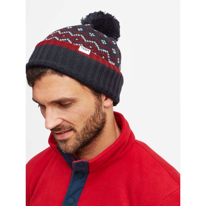 Tog 24 Blue/Red Cawley Chocolate Winter Knitted Hat