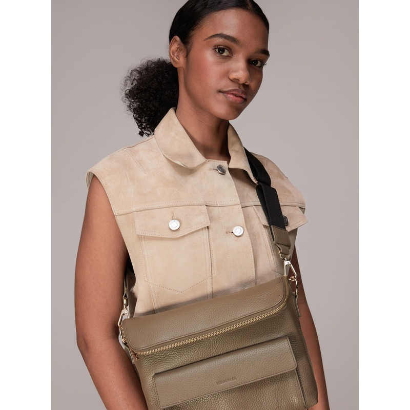 Whistles Green Cross-Body Vida Bag