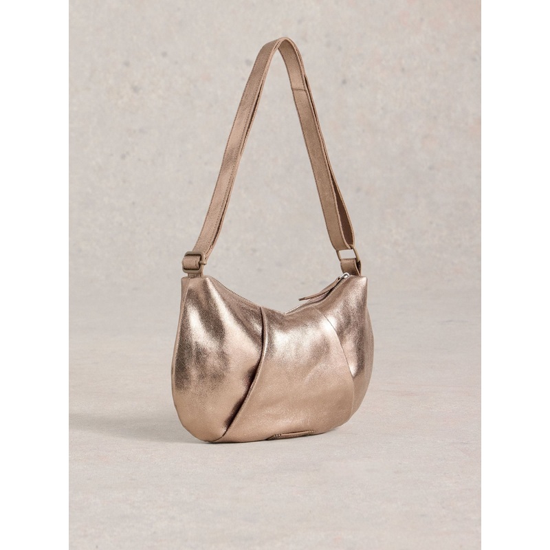 White Stuff Gold Lucy Leather Bag