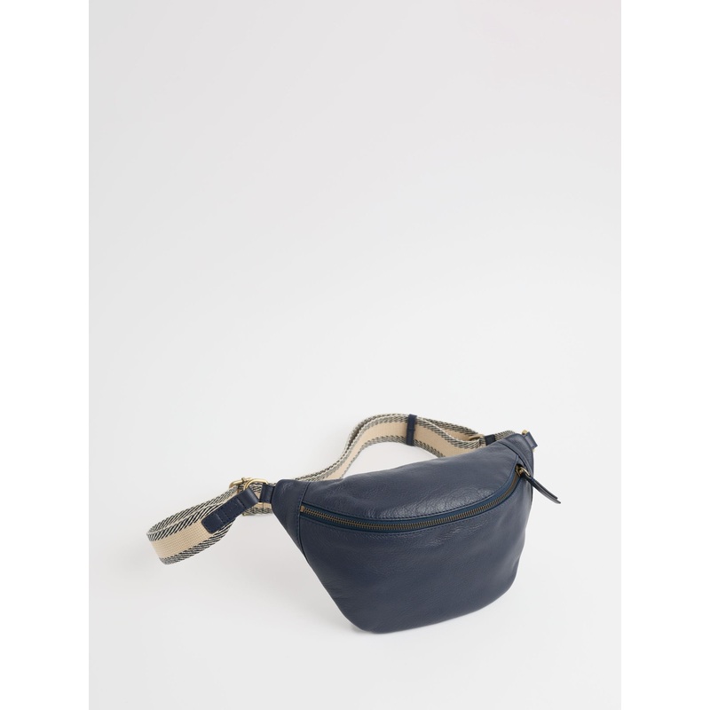 Seasalt Cornwall Blue Wyllow Cross-Body Leather Bag