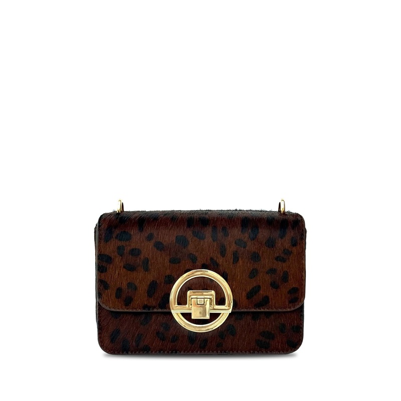 Apatchy Animal The Tilly Dark Leopard Hair-On Leather Bag