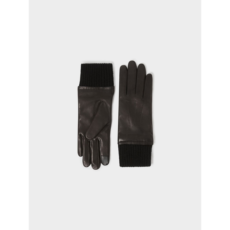 Osprey London The Ada Leather Black Gloves