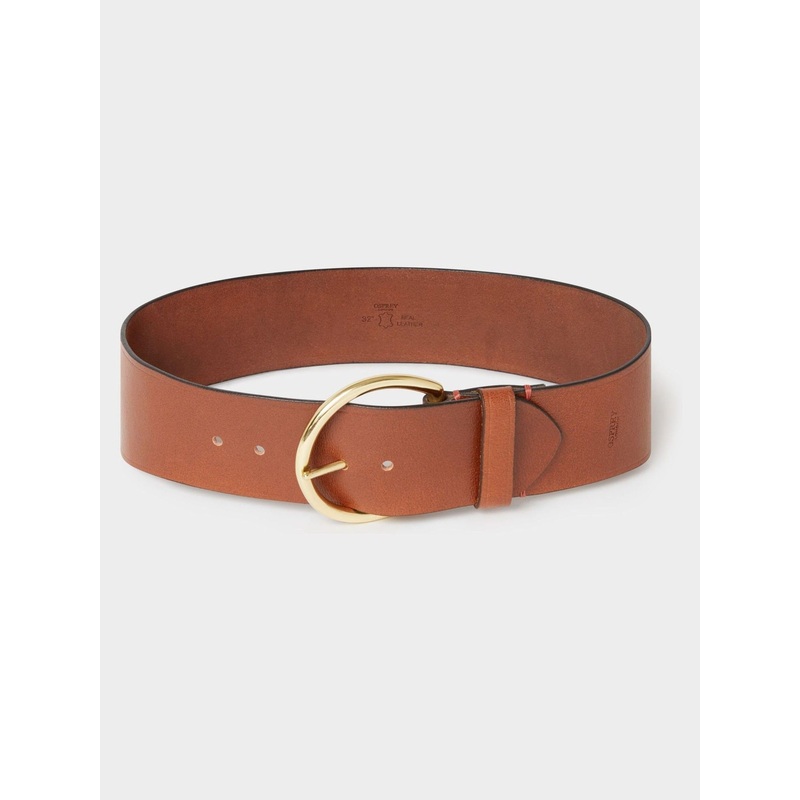 Osprey London The Oversized Leather Buckle Brown Belt