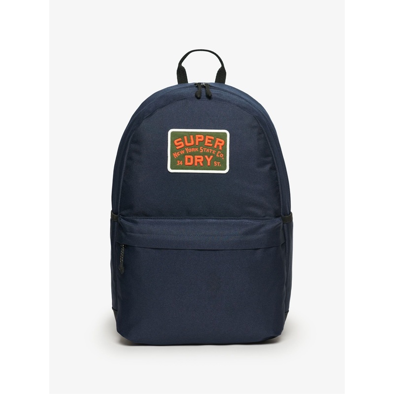 Superdry Navy 100% Cotton Patched Montana Bag