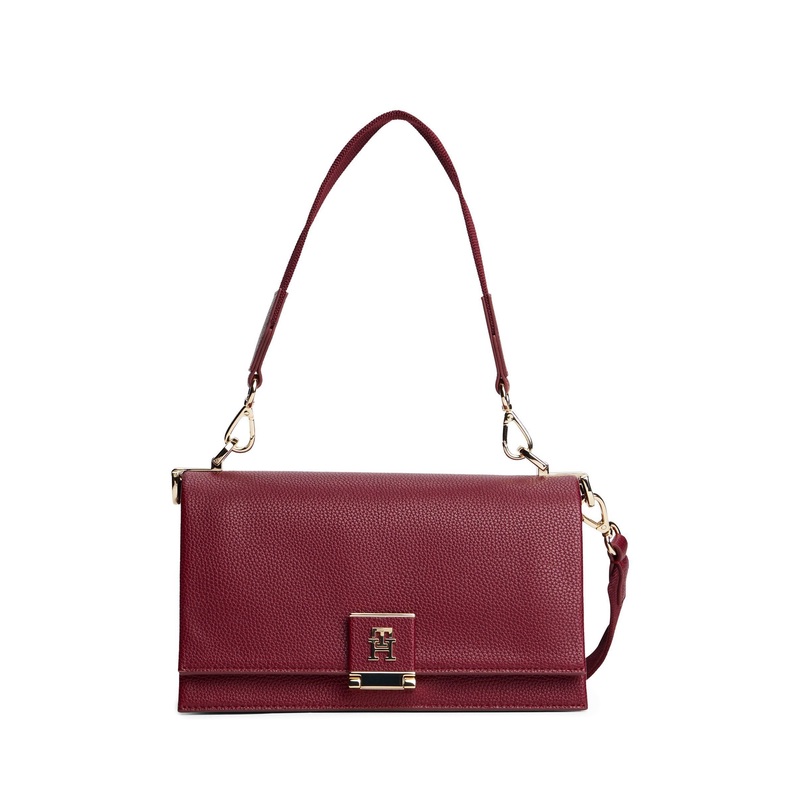 Tommy Hilfiger Red Pebble Grain Crossbody Bag
