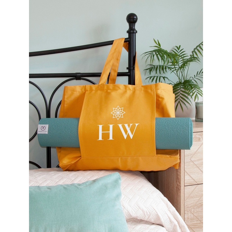 Treat Republic Monogrammed Yoga Tote Bag