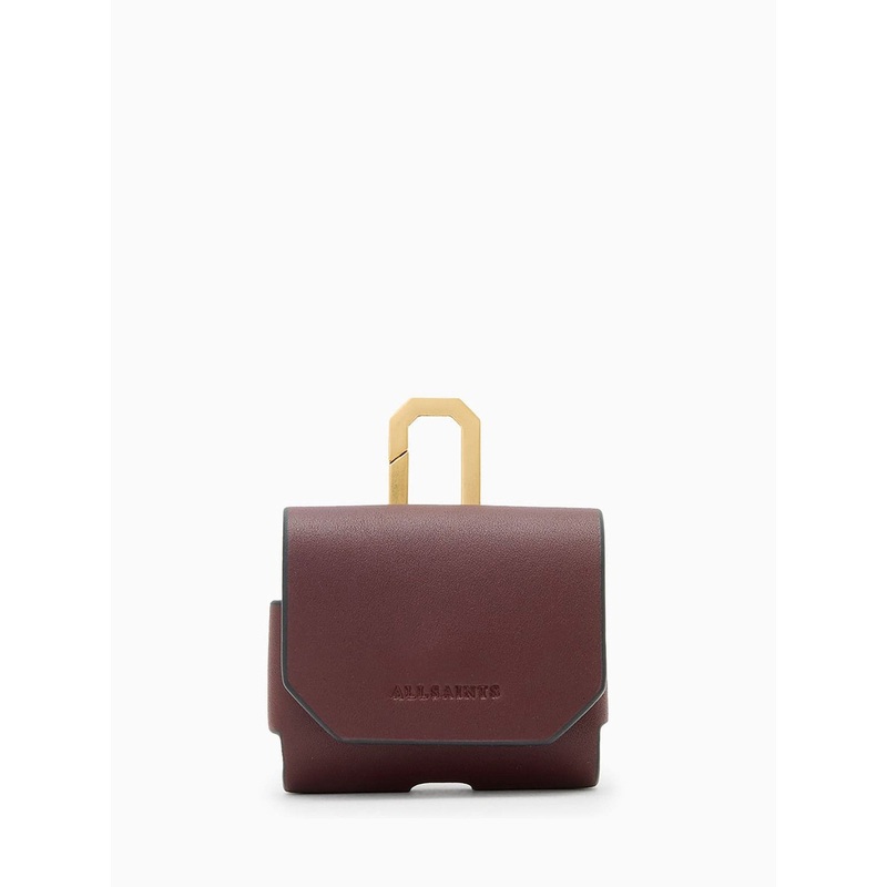 AllSaints Burgandi Red Airpod Hex Case Bag