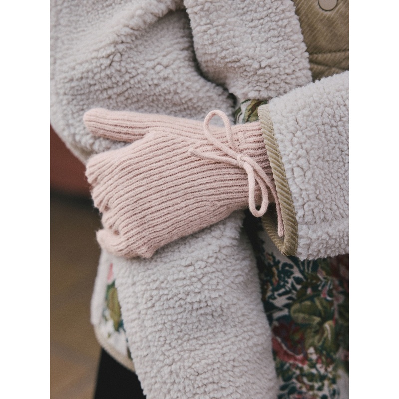Pink 3D Bows Knitted Gloves 1 Pack