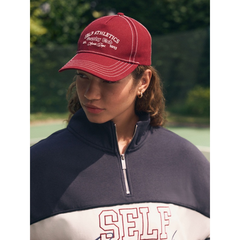 self. Red Slogan Cap