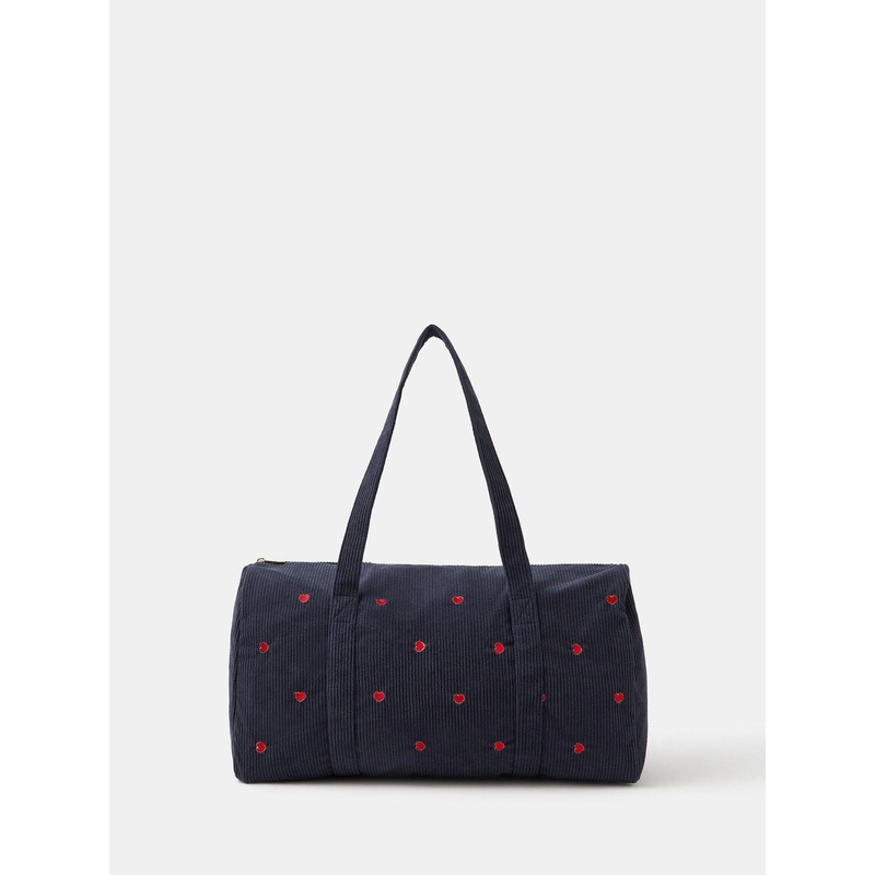 Accessorize Blue Heart Corduroy Duffle Bag